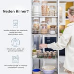 Kilner Klipsli Kare Şişe 1 L