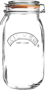 KILNER Yuvarlak kilitli cam, 2 litre - Seçenekler: 0.35 Litre, 1,5 Liter, 2 Liter, tek beden, Set of 3 0.5L