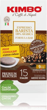 Kimbo Cialde Espresso Barista 100% Arabica Yassı Pod Uyumlu Kapsül Kahve (15’li Kutuda)