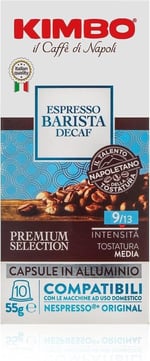 Kimbo Decaf Nespresso Uyumlu Kapsül Kahve (Alüminyum) (10’lu Kutuda)