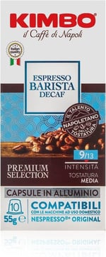 Kimbo Decaf Nespresso Uyumlu Kapsül Kahve (Alüminyum) (10’lu Kutuda)