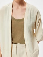 Kimono 3/4 Geniş Kol Bol Kalıp