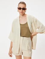 Kimono 3/4 Geniş Kol Bol Kalıp