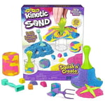 Kinetic Sand Squish N' Create Set - 382 g İsveç'ten orijinal sihirli kinetik kum, üç renkte ve yaratıcı iç mekan kum oyunu için 5 alet, 3 yaşından itibaren