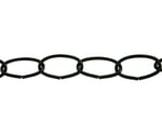 KingChain 536521 Siyah Açık Oval Dekoratif Zincir