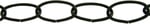 KingChain 536521 Siyah Açık Oval Dekoratif Zincir