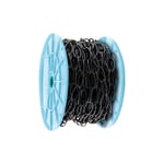 KingChain 536521 Siyah Açık Oval Dekoratif Zincir