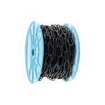 KingChain 536521 Siyah Açık Oval Dekoratif Zincir