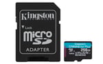 Kingston 256GB Canvas Go Plus microSD Card | Up to 200MB/s | Class 10, UHS-I, U3, V30, A2 | SDCG4/256GB - Seçenekler: Up to 200MB/s read, Card only