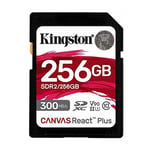 Kingston 256GB SDXC REACT PLUS UHS-II 300R/260W U3 V90 FULL HD/4K/8K