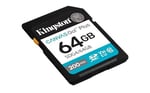 Kingston 64GB Canvas Go Plus SD Card | Up to 200MB/s | Class 10, UHS-I, U3, V30 | SDG4/64GB