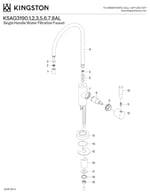 Kingston Brass KSAG8197DL Concord Su Filtrasyon Musluk, Fırçalanmış Pirinç