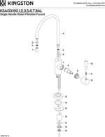 Kingston Brass KSAG8197DL Concord Su Filtrasyon Musluk, Fırçalanmış Pirinç