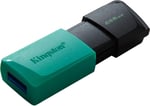 Kingston DataTraveler Exodia M DTXM/256 GB USB 3.2 Gen 1 - Çeşitli Renklerde Hareketli Kapak, Siyah - Seçenekler: 256 GB, 2x64GB, 64gb