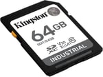 Kingston Endüstriyel SD Kart, 100MB/s'ye kadar, Yüksek Dayanıklılık, UHS-I U3 V30 A1, (SDIT/64GB) - Seçenekler: 32GB, 64GB, 8GB, 16GB