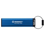 Kingston IronKey Keypad 200 Tip A donanım şifreli USB bellek FIPS 140-3 Level 3 (beklemede) XTS-AES 256 bit donanım şifrelemeli - IKKP200/32GB - Seçenekler: 16GB, 32GB, 64GB, 128GB, 256GB, 8GB, 512GB