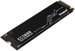 Kingston KC3000 PCIe 4.0 NVMe M.2 SSD - Masaüstü ve dizüstü bilgisayarlar için yüksek performanslı bellek -SKC3000S/1024G Siyah 1024GB - Seçenekler: 1024GB, 2048GB, 4096GB