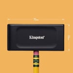 Kingston XS1000 1TB USB 3.2 Gen 2 Type-C USB-A Adaptörlü 1000/1050MB/s Taşınabilir Bellek Siyah - SXS1000/1000G