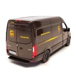 KiNSMART Mercedes-Benz Sprinter UPS Sürümü Teslimat Van 1:48 Ölçekli 5 inç