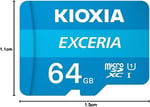 KIOXIA EXCERIA 64GB microSDXC Kart – UHS-I, R100MB/s okuma