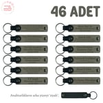 Kırk Uçurma Kutlaması Hatıra Deri Anahtarlık, Standart, MH-KAN8530X46, Kül Gri & Siyah, üniseks-bebek