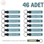 Kırk Uçurma Kutlaması Hatıra Deri Anahtarlık, Standart, MH-KAN8521X46, Gök Mavi & Sütlü Kahve, üniseks-bebek