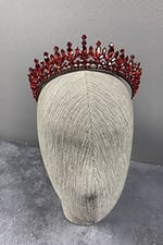 Kırmızı Catherine Taşlı Kına Ve Gelin Tacı