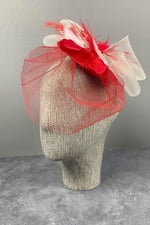 Kırmızı Grek Tüllü Vualet Parti Ve Nikah Şapkası Saç Aksesuarı