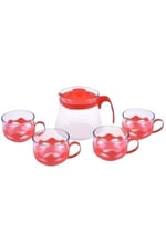 Kırmızı Guardo 5 Parça Çay Seti 600 ml