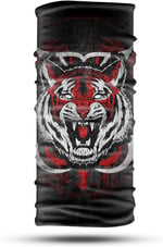 Kırmızı Kaplan Desenli Bandana Boyunluk, Çok Amaçlı Boyunluk, Bandana, Esnek Yüz Maskesi, Spor Outdoor, Kafa Bandı, Erkek Bandana, Kadın Bandana… Outdoor