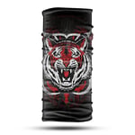 Kırmızı Kaplan Desenli Bandana Boyunluk, Çok Amaçlı Boyunluk, Bandana, Esnek Yüz Maskesi, Spor Outdoor, Kafa Bandı, Erkek Bandana, Kadın Bandana… Outdoor