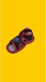 Kırmızı Siyah Gezer 00117 Unisex Çocuk Sandalet-1