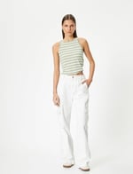 Kısa Atlet Bisiklet Yaka Slim Fit