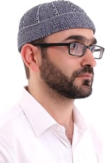 Kışlık Kadife Takke Katlamalı Desenli