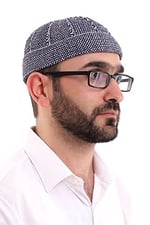 Kışlık Kadife Takke Katlamalı Desenli