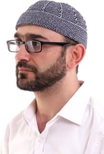 Kışlık Kadife Takke Katlamalı Desenli