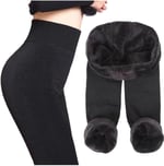 Kışlık Sıcak Tutan Termal Peluş Tayt Içlik Siyah Panduf (Siyah/L/XL)