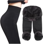 Kışlık Sıcak Tutan Termal Peluş Tayt Içlik Siyah Panduf (Siyah/XL-XXL)