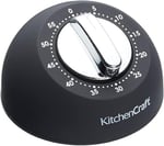 Kitchen Craft mekanik zamanlayıcı, mutfak için, siyah