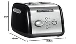 KitchenAid 2 Dilim Ekmek Kızartma Makinesi 5KMT221 Onyx Black-EOB