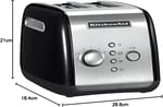 KitchenAid 2 Dilim Ekmek Kızartma Makinesi 5KMT221 Onyx Black-EOB