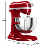 KitchenAid Artisan Kaldırılabilir Kaseli Stand Mikser, Empire Red, 5,6 L