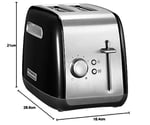 Kitchenaid Classic 2 Dilim Ekmek Kızartma Makinesi 5KMT2115 Onyx Black- EOB