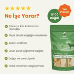 Kito Kurutulmuş Dana Kelle Derisi Çiğnemelik Köpek Ödül Maması%100 Doğal, Glutensiz, Organik 100 gr (Dog Treat)