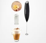 Kiwi KCW-1112 Kablosuz Pilli Süt Köpürtücü ve Kahve Karıştırıcı - Paslanmaz Çelik Uçlu, Ergonomik El Tipi Mini Mikser - Latte, Cappuccino, Frappe ve Sıcak Çikolata İçin Devirli Köpük Yapıcı (Siyah)