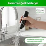 Kiwi KCW-1224 Şarjlı Kablosuz Mini Mikser – Tek Bardaklık Ayran, Kahve ve Yumurta Çırpıcı, Kapaklı Type-C Güçlü Süt Köpürtücü