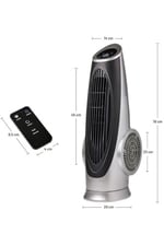 Kiwi KFAN-7690 Kumandali Turbo Fan Vantilatör, Gri