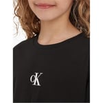 Kız Çocuk Ck Logo Boxy T-Shirt - Siyah