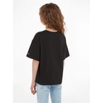 Kız Çocuk Ck Logo Boxy T-Shirt - Siyah