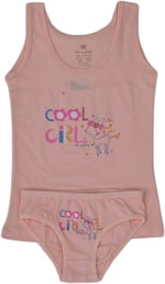 Kız Çocuk Cool Baskılı Atlet Külot Takım 8623 BGL-ST03484